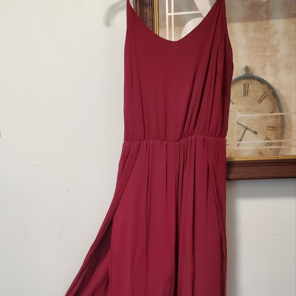 E Pretty Romper wine colored Evening Cami Sheath Romper. Medium